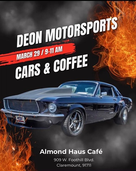 Deon Motorsports Cars and Coffee flyer